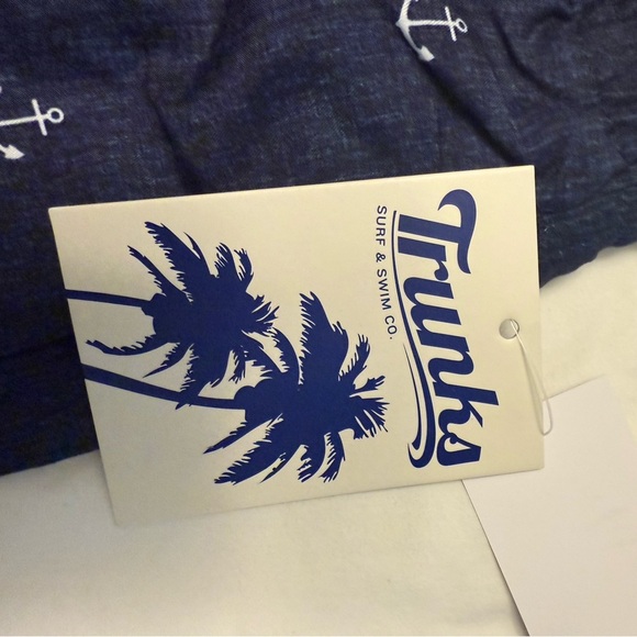 Trunks from Saks Fifth Avenue Blue and White Anchor Swim Trunks - Picture 4 of 4